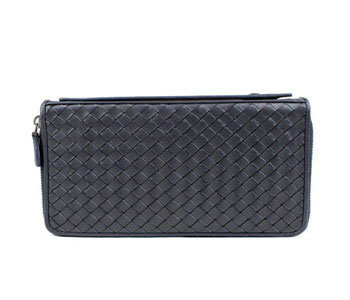 Bottega Veneta intrecciato leather document ase 1155020 dark blue